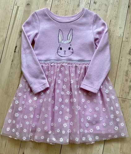 Girls pink bunny dress size - girls,