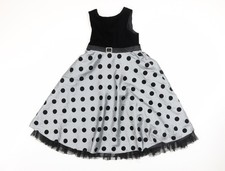 Dunnes Girls Black Polka Dot