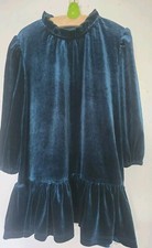  Green Velour Dress Girl 3-4