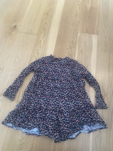 Black floral button dress - button, up